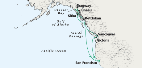 Glaciers Gold 5118 Round Trip San Francisco Luxury Cruise Crystal Harmony Crystal Cruises