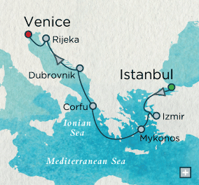 Just Crystal Cruises Serenity 2026 Adriatic Adventure Map