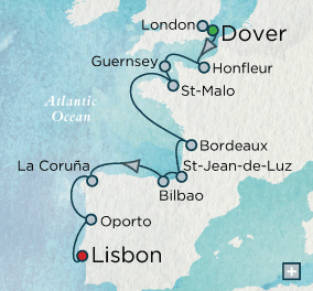 Just Crystal Cruises Serenity 2026 Vistas & Vineyards Map
