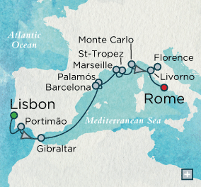 Just Crystal Cruises Serenity 2026 Artists & Explorers Map