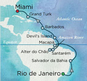 Just Crystal Serenity Cruises Rio de Janeiro, Brazil to Miami, Floria - 16 Days