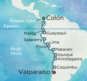 Incan Influences Map Just Crystal Cruises Serenity 2017 World Cruise
