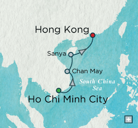 Just Crystal Cruises symphony 2026 Indochine Discovery: Crystal Getaways Map