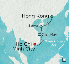 Just Crystal Cruises symphony 2026 Pagodas &amp; Palaces: Crystal Getaways Map