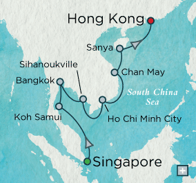 Just Crystal Cruises symphony 2026 Oriental Embrace Map