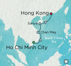 Just Crystal Cruises symphony 2026 Oriental Embrace: Crystal Getaways Map