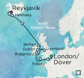 Just Crystal Cruises symphony 2026 Beyond the Irish Sea Map