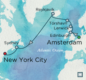 Just Crystal Cruises symphony 2026 Northern Isle Crossing Map