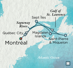 Just Crystal Cruises symphony 2026 Joie de Canada Map