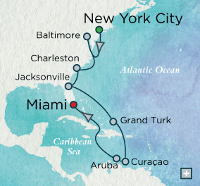 Just Crystal Cruises symphony 2026 Colonial Coast &amp; Beyond Map