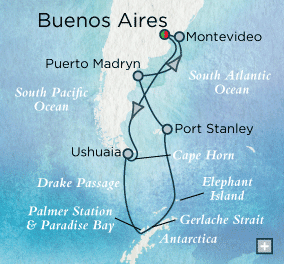 Just Crystal Cruises Symphony 2028 Antarctic Discovery Map