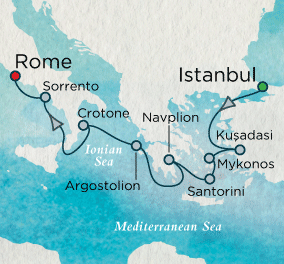 Goddesses & Gladiators Map Just Crystal Cruises Symphony 2028