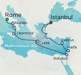 Journey to the Holy Land Map Just Crystal Cruises Symphony 2028