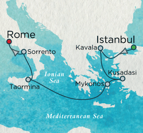 Classic Mediterranean Map Just Crystal Cruises Symphony 2028