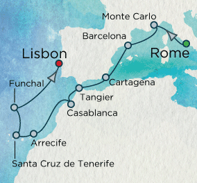 Canary Island Celebration Map Just Crystal Cruises Symphony 2028