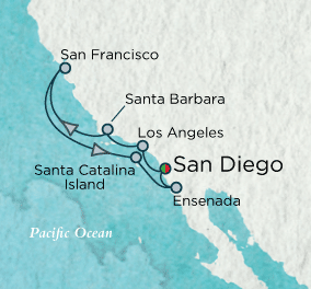 California Cachet Map Just Crystal Cruises Symphony 2028