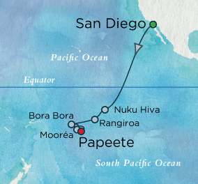 Passage to Polynesia Map Just Crystal Cruises Symphony 2028