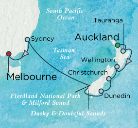 Holidays Down Under Map Just Crystal Cruises Symphony 2028