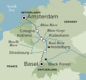 Luxury LUXURY RHINE Ocean Cruises, SWITZERLAND TO AMSTERDAM