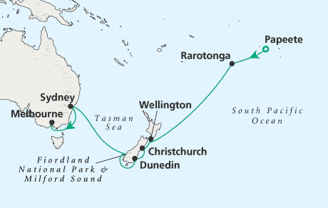 Just Papeete to Melbourne