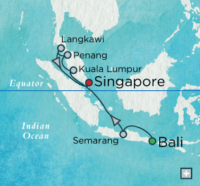 Just Crystal Cruises World Cruise 2028 Malaysian Mystique Map