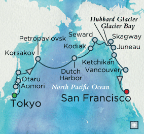 Just Crystal Cruises World Cruise 2028 Glacial Grandeur Map