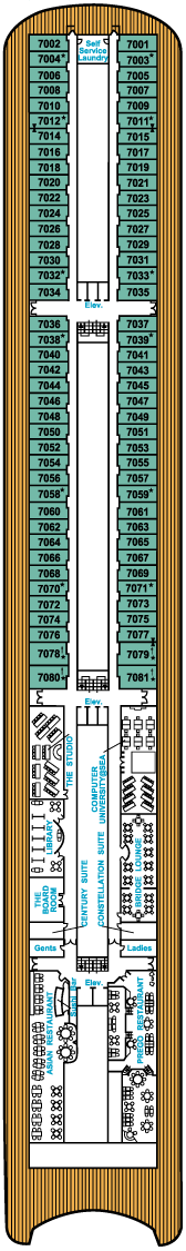 Just Crystal Cruises Serenity Deck Plans: Deck 7, Promenade Deck