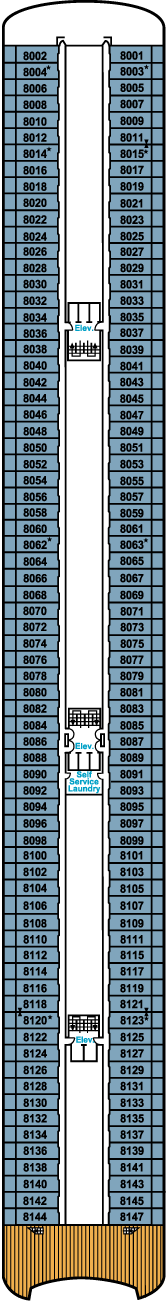 Just Crystal Cruises Serenity Deck Plans: Deck 8, Horizon Deck