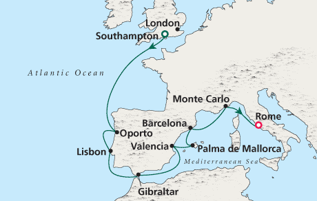 Just Crystal Cruises Serenity 2028 London to Rome