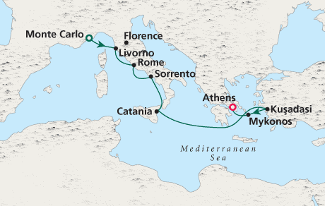 Just Crystal Cruises Serenity 2028 Monte Carlo to Athens