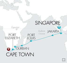 Temples & Safaris Map Just Crystal Cruises Serenity 2026