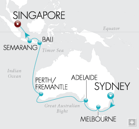 Just Sunshine to Skyscrapers Crystal Cruises Serenity 2028 Map