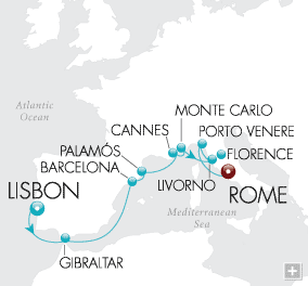 Just Romancing the Riviera Crystal Cruises Serenity 2028 Map