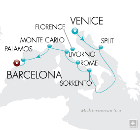 Just Magnificent Mediterranean Crystal Cruises Serenity 2028 Map