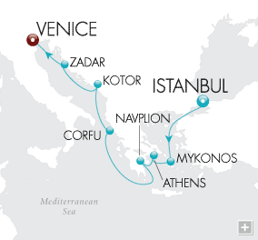 Just Minarets & Monuments Crystal Cruises Serenity 2028 Map