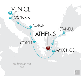 Just Empires of the Mediterranean Crystal Cruises Serenity 2028 Map