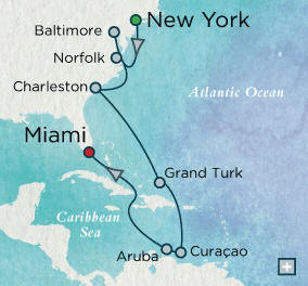 New York (Manhattan), NY to Miami, FL - 14 Days Just Crystal Cruises Serenity 2026