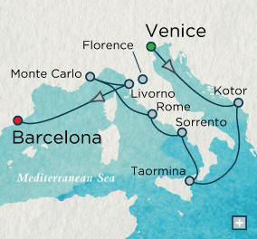 Venice, Italy to Barcelona, Spain - 12 Days Just Crystal Cruises Serenity 2026