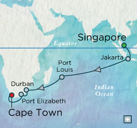 Temples & Safaris Map Just Crystal Cruises Serenity 2026
