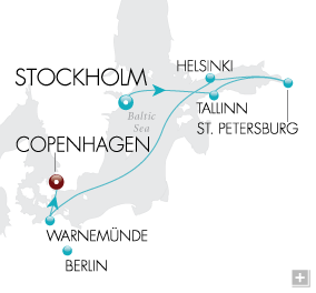 Just Regal Empires Map Stockholm to Copenhagen - Voyage V2215