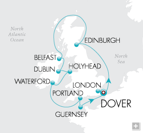 Just British Isle Brilliance Map Round-trip London - Voyage V2220