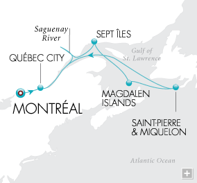 Just Treasures of Canada Map Round-trip Montral - Voyage V2223