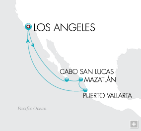 Just Riviera Holiday Map Round-trip Los Angeles - Voyage V2228