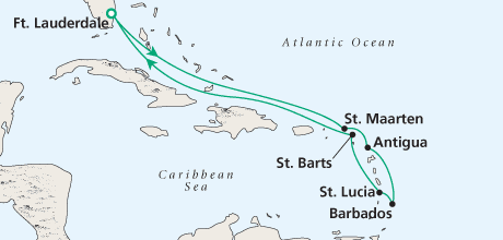 Just Circle Caribbean 5231 Cruise Crystal Cruises Symphony Crystal Cruises